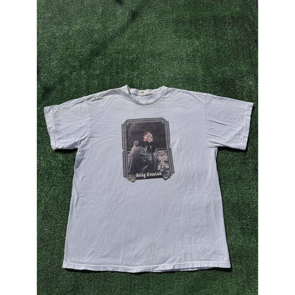 Vintage Billy Preston Rock Music Band White T-Shirt Size Large
